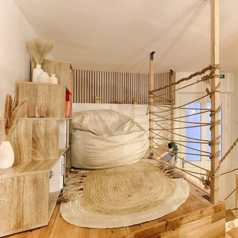 Curl up with your favourite book in the cosy reading nook