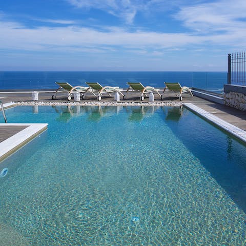 Swim day or night in your crystal-clear private pool