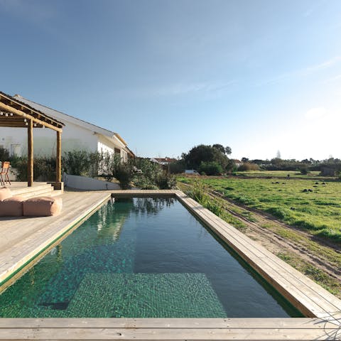 Feel a wonderful sense of wellbeing after a swim in the pool