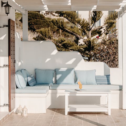 Read a book under the shaded terrace