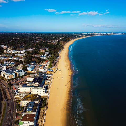 Wander along the seeminly endless sands, all the way to Bournemouth and beyond
