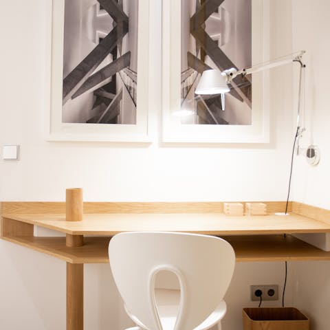 Find a quiet moment to read or catch up on work