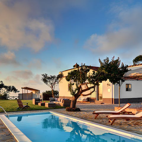 Dive into your private pool to beat the heat