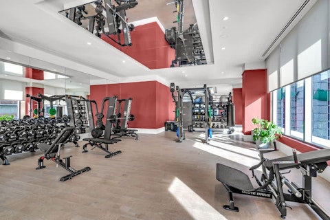 Train hard in a fully kitted-out fitness space