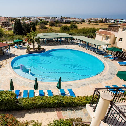 Grab your towel and head to the communal pool for an afternoon poolside