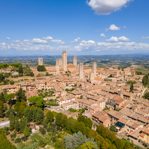 Spend a day visiting historic San Gimignano – it's 30 kilometres away