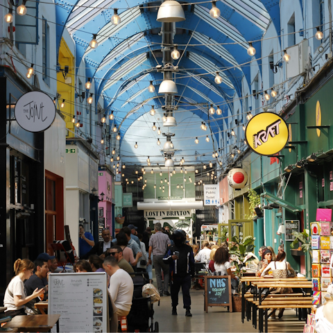 Hop on the tube at Vauxhall and head to Brixton market, two stops away
