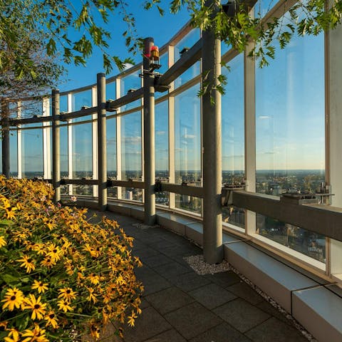 Head up to the shared sky garden for incredible views over London