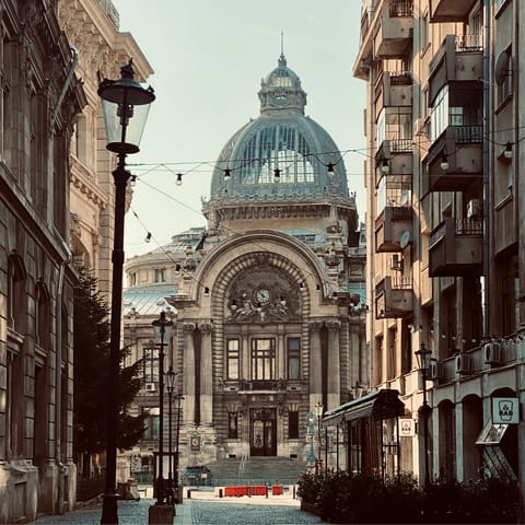 Stay in the heart of Bucharest, just steps away from the city's bustling old town