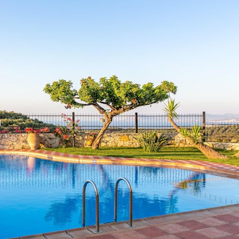 Dive into the swimming pool for a refreshing dip