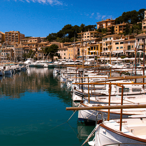 Take a trip to Port De Sólle, a five-minute drive away