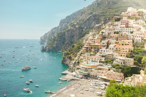 Walk just ten minutes to the serene beach in Positano