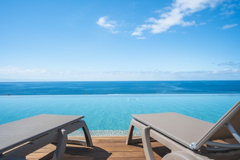 Cool off with a dip in the shared infinity pool