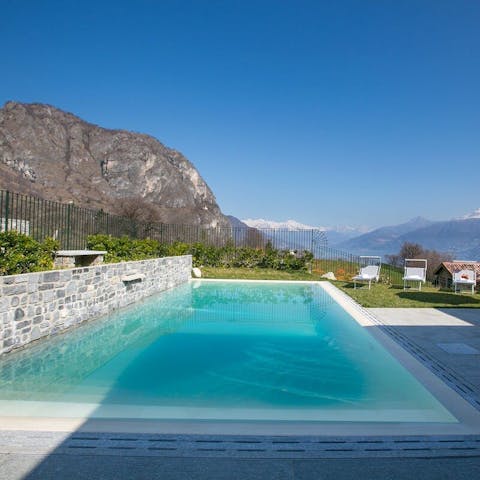 Cool off from the Italian sun in the private pool