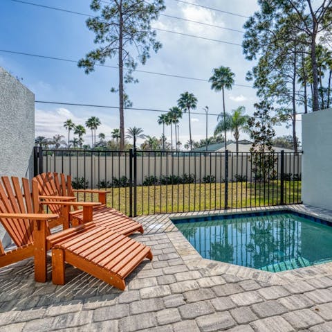 Relax and disconnect with evening drinks on the patio