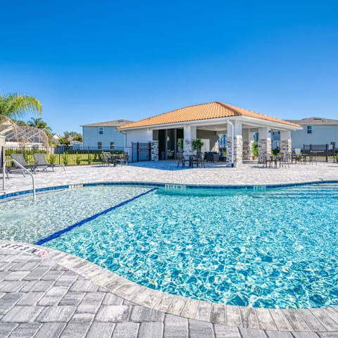 Feel refreshed after a swim in the communal pool