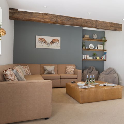 Gather in the media room for a relaxed movie night