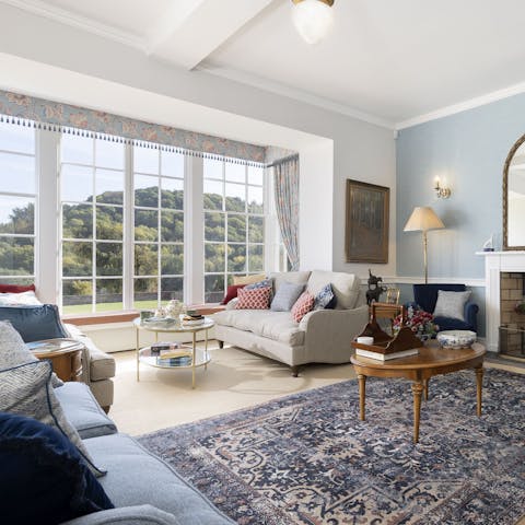 Admire the surrounding landscape from your spot on the sofa