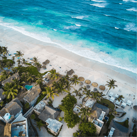 Enjoy the stunning beaches and tranquil vibe of Tulum