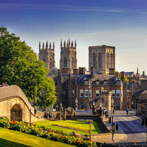 Wander over to York's historic city centre and visit York Minster, a twenty-minute walk away