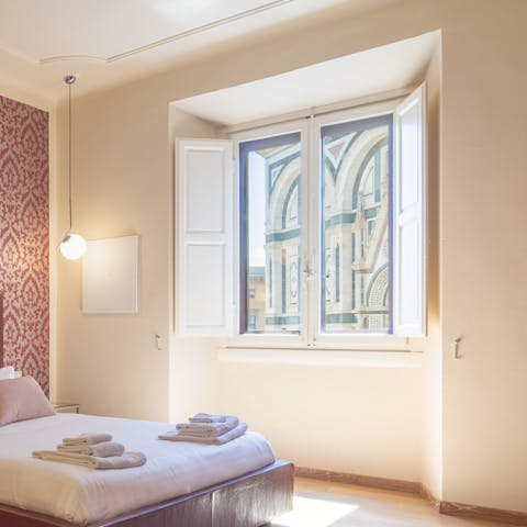 Wake up to Duomo views each morning