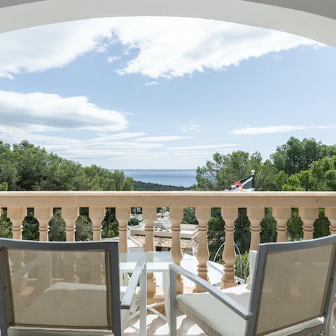 Sip your morning coffee on the balcony and admire the views