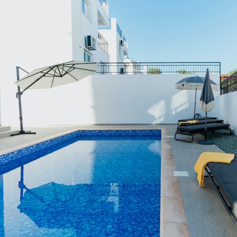 Cool off from the Cypriot sun in the private pool