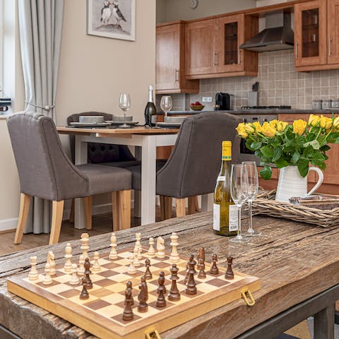 Open a bottle of wine and enjoy some family time in the lounge