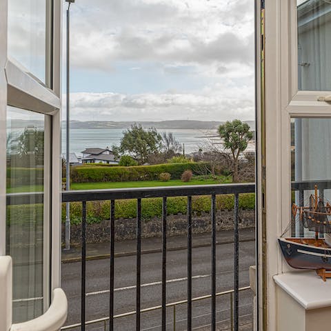 Enjoy breathtaking ocean views from the Juliet balcony