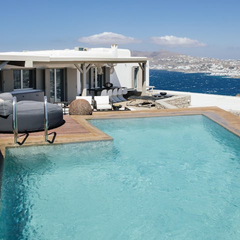 Cool off from the Mediterranean sun in the private swimming pool