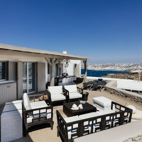 Gather around the terrace lounge area for an aperitif come sundown