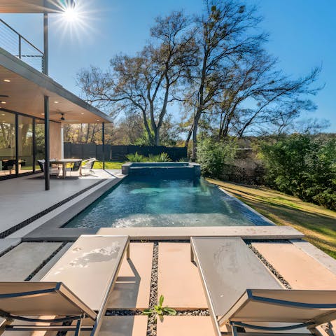 Grab a spot by the pool and soak up the sun