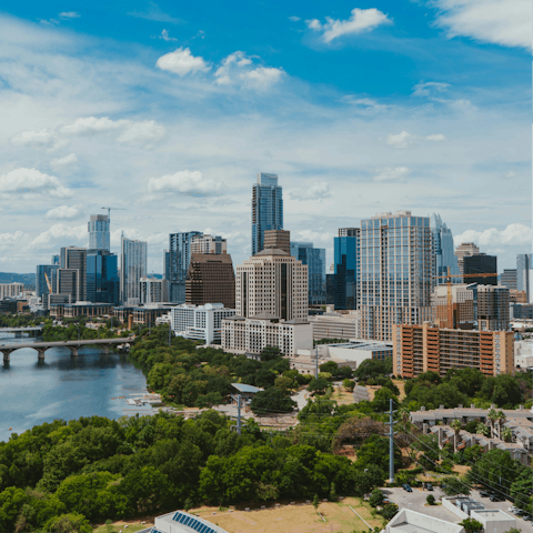 Stay just ten minutes from downtown Austin