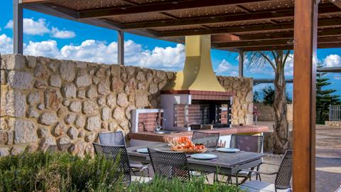 Cook up some Mediterranean fare on the stone barbecue
