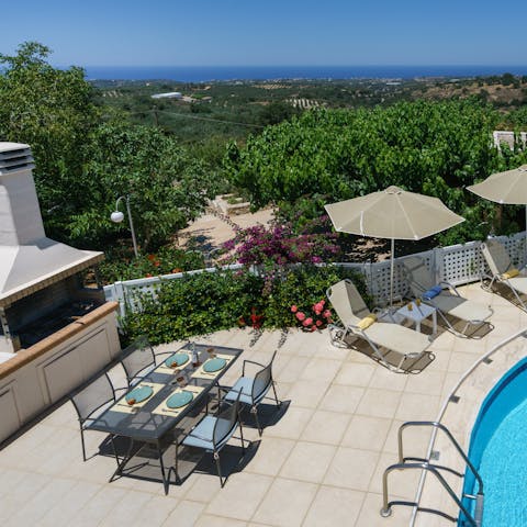Enjoy beautiful views across the countryside and refreshing swims in the pool