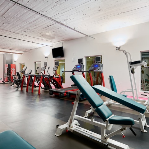 Workout whenever suits your schedule in the 24 hour on-site gym