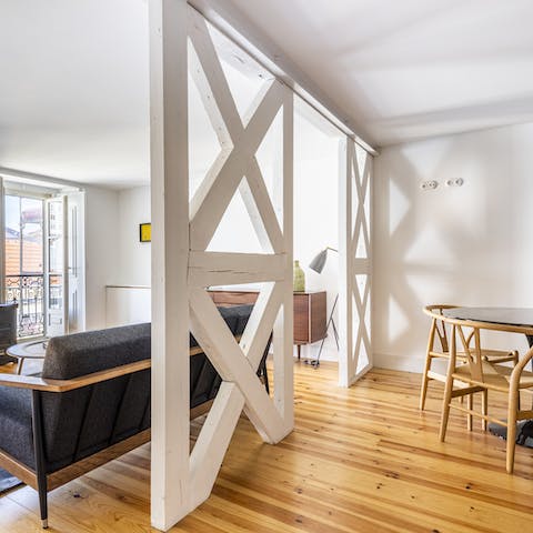 Admire the home's traditional Pombaline character features