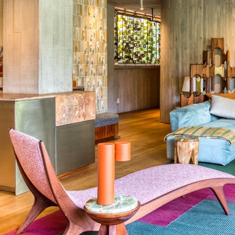 Lounge in the cosy living space after a day exploring the capital