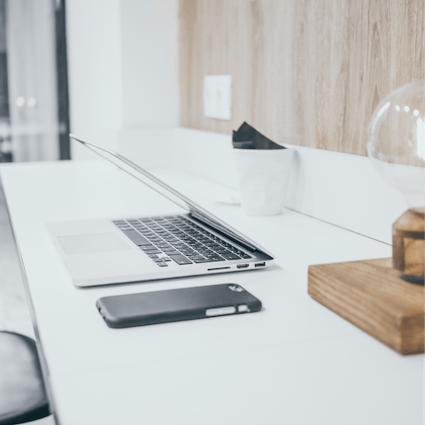 Catch up on work in the shared coworking space
