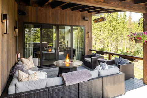 Gather round the fire pit for evening drinks