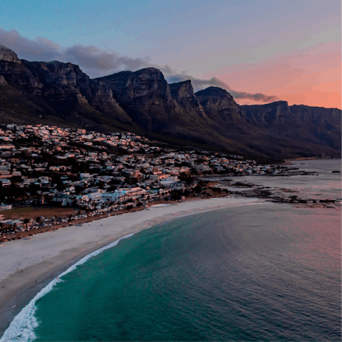Drive to glorious Camps Bay Beach in about twenty minutes (just over 8 km away)