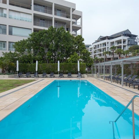 Swim a few lengths in the residents' pool to start the day