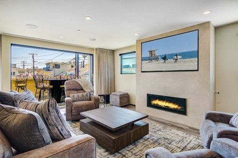 Hang out in the comfy living space before heading out to explore