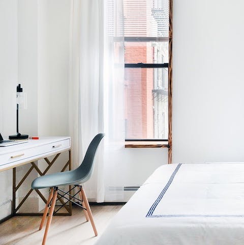 Get some work done at the desk by the window