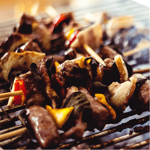 Fire up the home's barbecue on a summer's evening