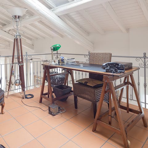 Catch up on work in the mezzanine study