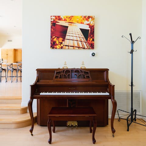 An antique piano