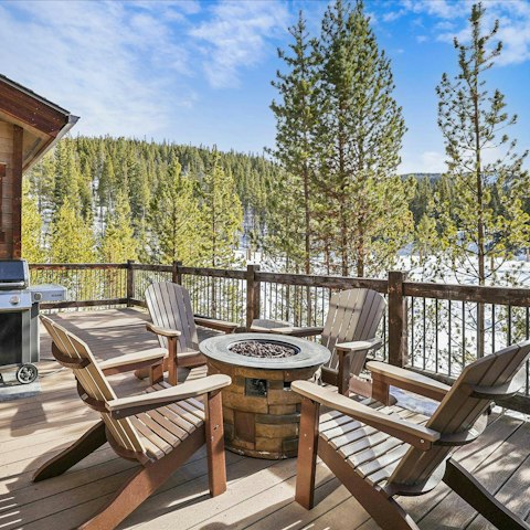 Toast marshmallows and admire the mountain views