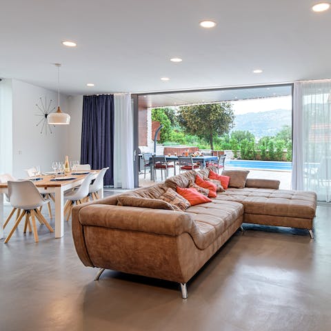 Chill in well-designed communal spaces throughout the home