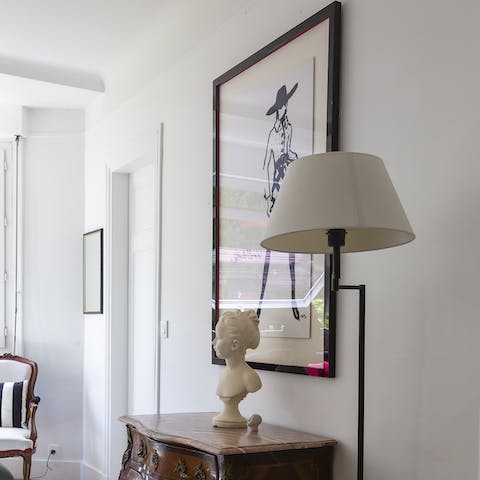 The carefully curated artwork